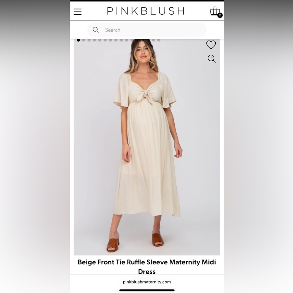 PinkBlush Maternity Cream Dress